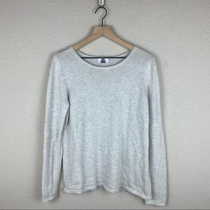 Old Navy Basic Tight Knit Grey Sweater